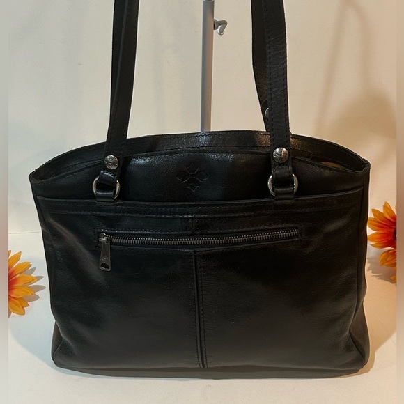 Patricia Nash Black Leather Tote Shoulder Bag Large Everyday Carryall - Picture 2 of 9